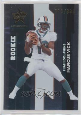 2006 Leaf Rookies & Stars Longevity - [Base] #186 - Rookie - Marcus Vick /999