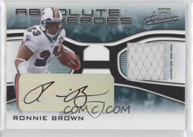2006 Playoff Absolute Memorabilia - Absolute Heroes - Materials Signatures #AH-11 - Ronnie Brown /100