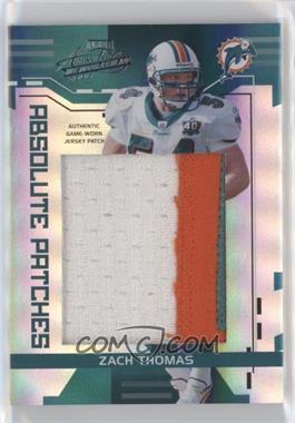2006 Playoff Absolute Memorabilia - Absolute Patches Jumbo Prime #AP-33 - Zach Thomas /25