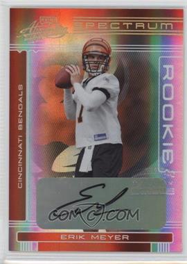 2006 Playoff Absolute Memorabilia - [Base] - Spectrum Gold Autographs #153 - Rookie - Erik Meyer /50