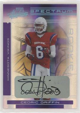 2006 Playoff Absolute Memorabilia - [Base] - Spectrum Platinum Autographs #203 - Rookie - Cedric Griffin /1