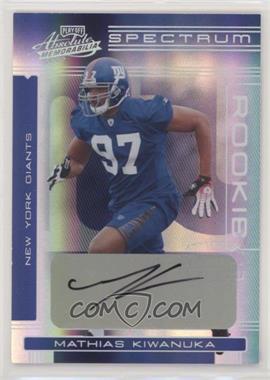 2006 Playoff Absolute Memorabilia - [Base] - Spectrum Silver Autographs #178 - Rookie - Mathias Kiwanuka /150