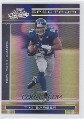 2006 Playoff Absolute Memorabilia - [Base] - Spectrum Silver #106 - Tiki Barber /100