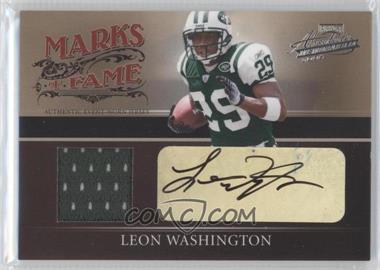 2006 Playoff Absolute Memorabilia - Marks of Fame - Materials Autographs #MF - 50 - Leon Washington /100