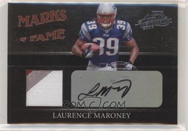 2006 Playoff Absolute Memorabilia - Marks of Fame - Materials Prime Autographs #MF - 32 - Laurence Maroney /25