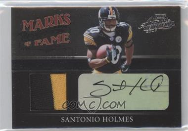 2006 Playoff Absolute Memorabilia - Marks of Fame - Materials Prime Autographs #MF - 38 - Santonio Holmes /25