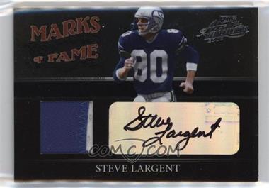 2006 Playoff Absolute Memorabilia - Marks of Fame - Materials Prime Autographs #MF - 9 - Steve Largent /25
