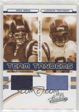 2006 Playoff Absolute Memorabilia - Team Tandems - Materials #TT-18 - Drew Brees, LaDainian Tomlinson /100