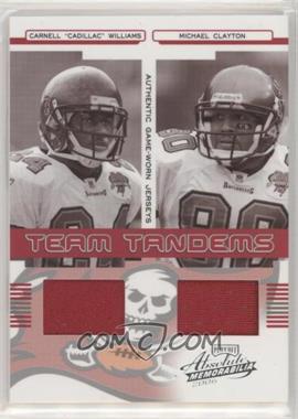 2006 Playoff Absolute Memorabilia - Team Tandems - Materials #TT-21 - Carnell "Cadillac" Williams, Michael Clayton /75