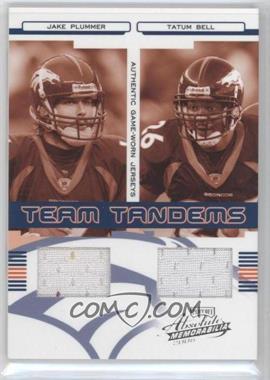 2006 Playoff Absolute Memorabilia - Team Tandems - Materials #TT-6 - Jake Plummer, Tatum Bell /70