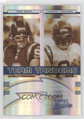 2006 Playoff Absolute Memorabilia - Team Tandems - Spectrum #TT-18 - Drew Brees, LaDainian Tomlinson /100
