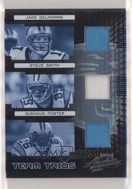 2006 Playoff Absolute Memorabilia - Team Trios - Materials Prime #TTR-1 - Jake Delhomme, Steve Smith, DeShaun Foster /15