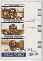 Drew Brees, Antonio Gates, LaDainian Tomlinson [Noted] #/200