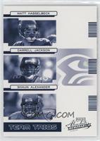 Matt Hasselbeck, Darrell Jackson, Shaun Alexander #/200