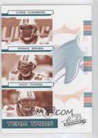 Chris Chambers, Ronnie Brown, Zach Thomas #/200