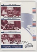 Tom Brady, Deion Branch, Corey Dillon #/200