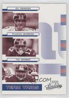 Eli Manning, Plaxico Burress, Tiki Barber #/200