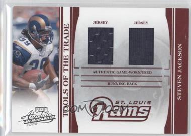 2006 Playoff Absolute Memorabilia - Tools of the Trade - Red Double Materials #TOT-128 - Steven Jackson /50