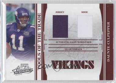 2006 Playoff Absolute Memorabilia - Tools of the Trade - Red Double Materials #TOT-39 - Daunte Culpepper /100
