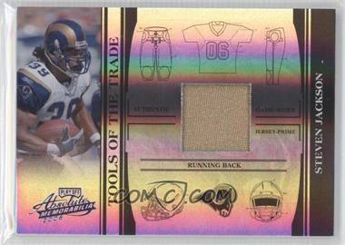 2006 Playoff Absolute Memorabilia - Tools of the Trade - Spectrum Black Materials Prime #TOT-128 - Steven Jackson /50