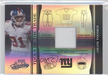 2006 Playoff Absolute Memorabilia - Tools of the Trade - Spectrum Black Materials Prime #TOT-6 - Amani Toomer /50