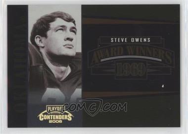 2006 Playoff Contenders - Award Winners - Gold #AW-32 - Steve Owens /250