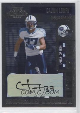 2006 Playoff Contenders - [Base] #185 - Calvin Lowry