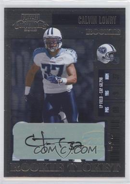 2006 Playoff Contenders - [Base] #185 - Calvin Lowry