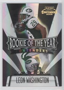 2006 Playoff Contenders - Rookie of the Year Contenders - Black #ROY-11 - Leon Washington /100
