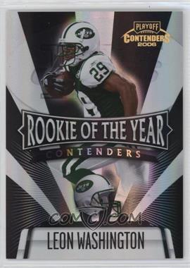 2006 Playoff Contenders - Rookie of the Year Contenders - Black #ROY-11 - Leon Washington /100