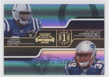 2006 Playoff Contenders - Round Numbers - Black #RND-5 - Joseph Addai, Laurence Maroney /100