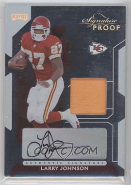 2006 Playoff NFL Playoffs - [Base] - Gold Signature Proof Materials #36 - Larry Johnson /27