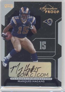 2006 Playoff NFL Playoffs - [Base] - Gold Signature Proof #108 - Marques Hagans /50