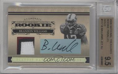 2006 Playoff National Treasures - [Base] - Gold Materials Prime Signatures #117 - Rookie - Brandon Williams /25 [BGS 9.5 GEM MINT]