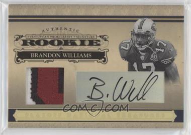 2006 Playoff National Treasures - [Base] - Gold Materials Prime Signatures #117 - Rookie - Brandon Williams /25