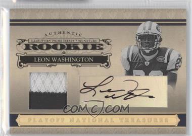 2006 Playoff National Treasures - [Base] - Gold Materials Prime Signatures #129 - Rookie - Leon Washington /25