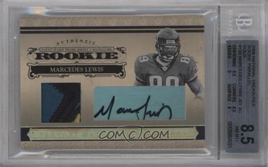 2006 Playoff National Treasures - [Base] - Gold Materials Prime Signatures #130 - Rookie - Marcedes Lewis /25 [BGS 8.5 NM‑MT+]