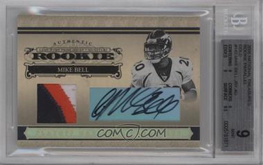 2006 Playoff National Treasures - [Base] - Gold Materials Prime Signatures #142 - Rookie - Mike Bell /25 [BGS 9 MINT]