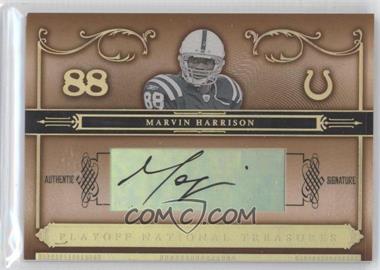 2006 Playoff National Treasures - [Base] - Gold Signatures #53 - Marvin Harrison /15