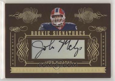 2006 Playoff National Treasures - [Base] - Gold #168 - Rookie Signatures - John McCargo /52 [EX to NM]