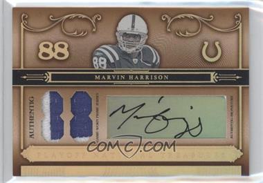 2006 Playoff National Treasures - [Base] - Jersey Number Materials Prime Signatures #53 - Marvin Harrison /88