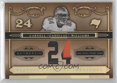 2006 Playoff National Treasures - [Base] - Jersey Number Materials Prime #3 - Carnell "Cadillac" Williams /24