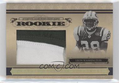 2006 Playoff National Treasures - [Base] - Jumbo Gold Materials Prime #129 - Rookie - Leon Washington /10 [EX to NM]