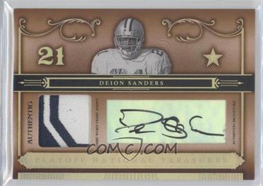 2006 Playoff National Treasures - [Base] - Materials Prime Signatures #37 - Deion Sanders /25