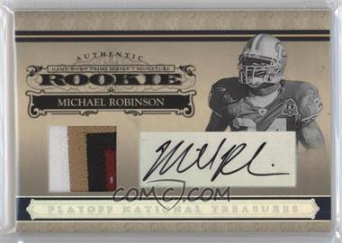 2006 Playoff National Treasures - [Base] - Silver Materials Signatures #134 - Rookie - Michael Robinson /49