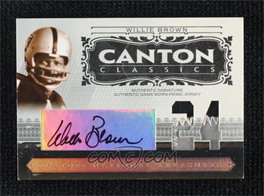 2006 Playoff National Treasures - Canton Classics - Jersey Number Materials Prime Signatures #CC-WB - Willie Brown /24