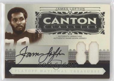 2006 Playoff National Treasures - Canton Classics - Jersey Number Materials Signatures #CC-JL.2 - James Lofton /80