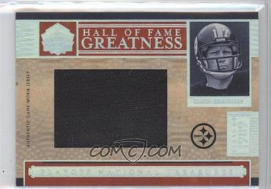 2006 Playoff National Treasures - Hall of Fame Greatness Materials - Jumbo #HOFG-TB - Terry Bradshaw /25