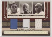 Barry Sanders, Terrell Davis, Thurman Thomas #/20