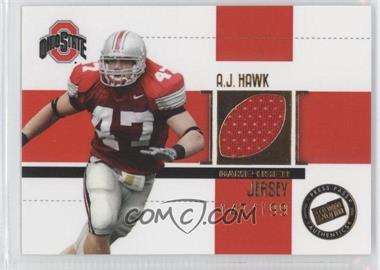 2006 Press Pass - Game-Used Jersey - Gold #JC/AH - A.J. Hawk /199